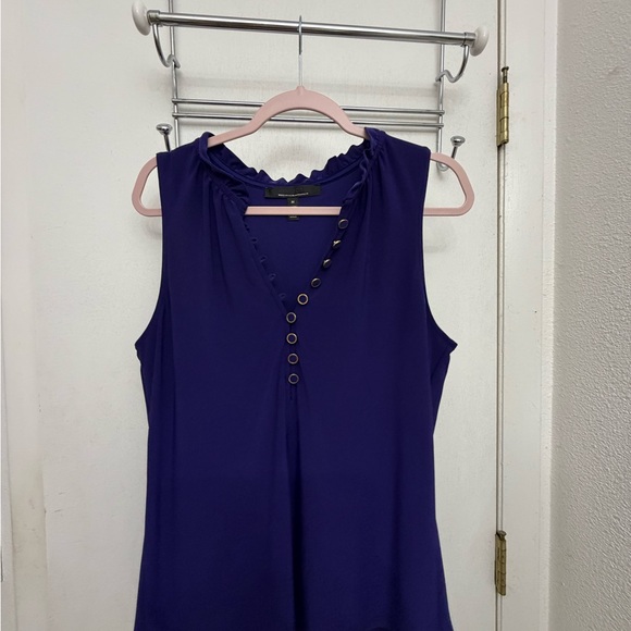 White House Black Market Purple Sleeveless Blouse - Picture 2 of 3